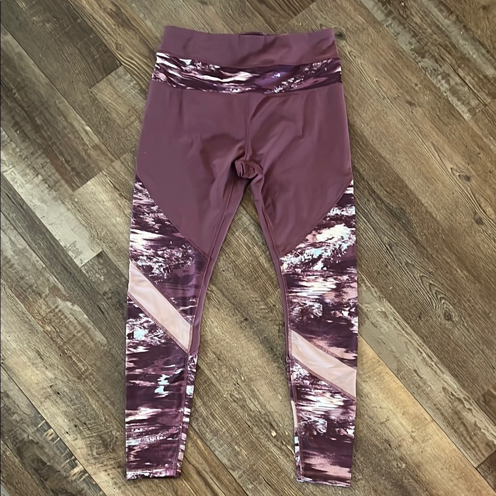 RBX Asymmetrical Purple Pink Leggings - Picture 3 of 6